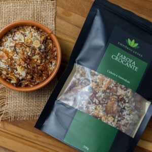 FAROFA CROCANTE DE CEBOLA CARAMELIZADA COM AMÊNDOAS