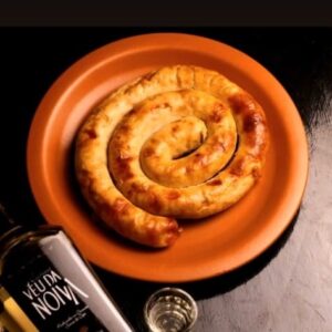 LINGUIÇA ARTESANAL DE FRANGO COM MILHO E AZEITONA