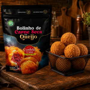 BOLINHO DE CARNE SECA COM QUEIJO